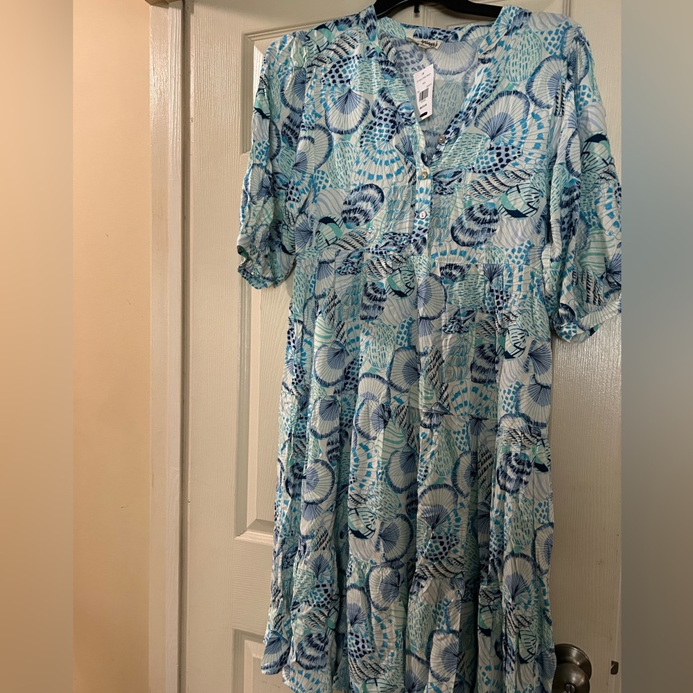 Hope Springs Sea Shell Print Dress
